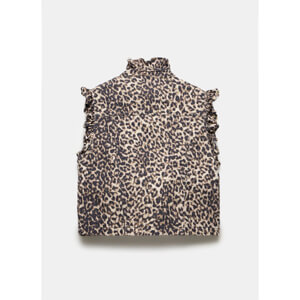 Mint Velvet Leopard Print Ruffle Gilet